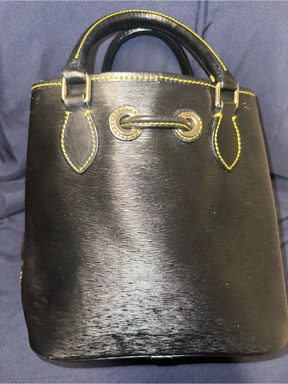 Dooney & Bourke Black Coated Canvas/ Leather Trim Bucket Bag *NO STRAP* - Picture 2 of 9